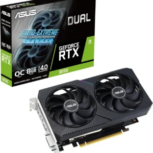 ASUS Dual GeForce RTX 3050 OC Edition 8GB graphics card with dual-fan cooling, Ray Tracing, and DLSS support for FHD gaming