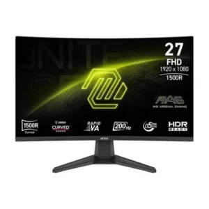 شاشة الألعاب MSI MAG 276CF E20 27 بوصة بتقنية Rapid VA، دقة FHD، معدل تحديث 280Hz، ومنافذ HDMI وDisplayPort لتجربة ألعاب غامرة وسلسة.