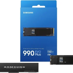 "Samsung 990 EVO Plus 1TB NVMe SSD 7250MBs speed PCIe 4.0 PCIe 5.0 internal drive"