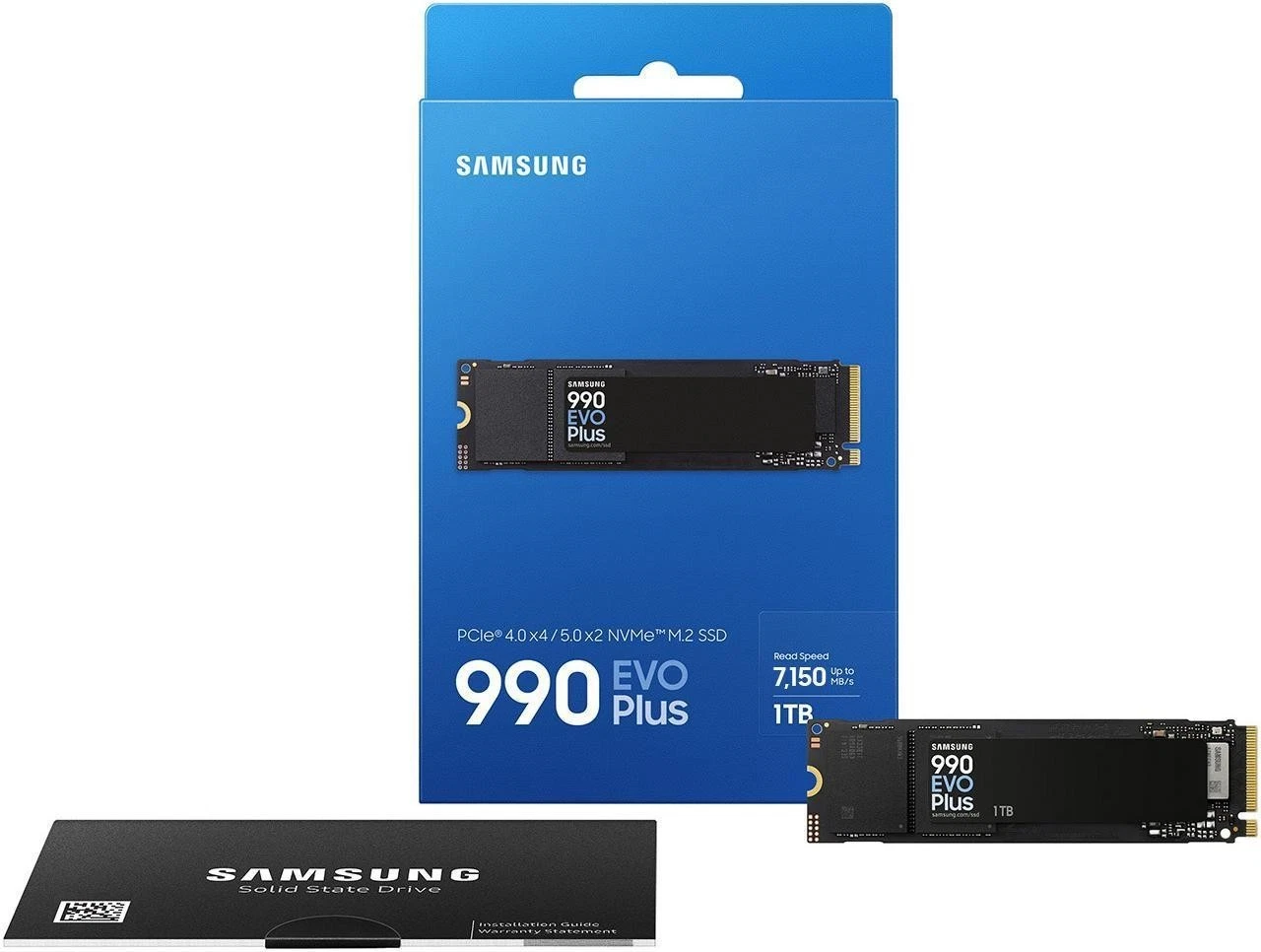 "Samsung 990 EVO Plus 1TB NVMe SSD 7250MBs speed PCIe 4.0 PCIe 5.0 internal drive"