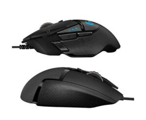 Logitech G502 HERO wired gaming mouse with HERO 25K sensor, RGB LIGHTSYNC, and 11 programmable buttons